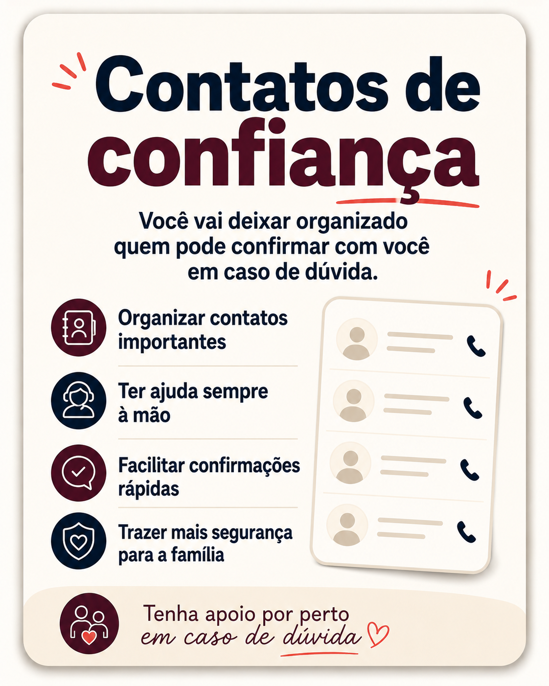 Contatos de confiança