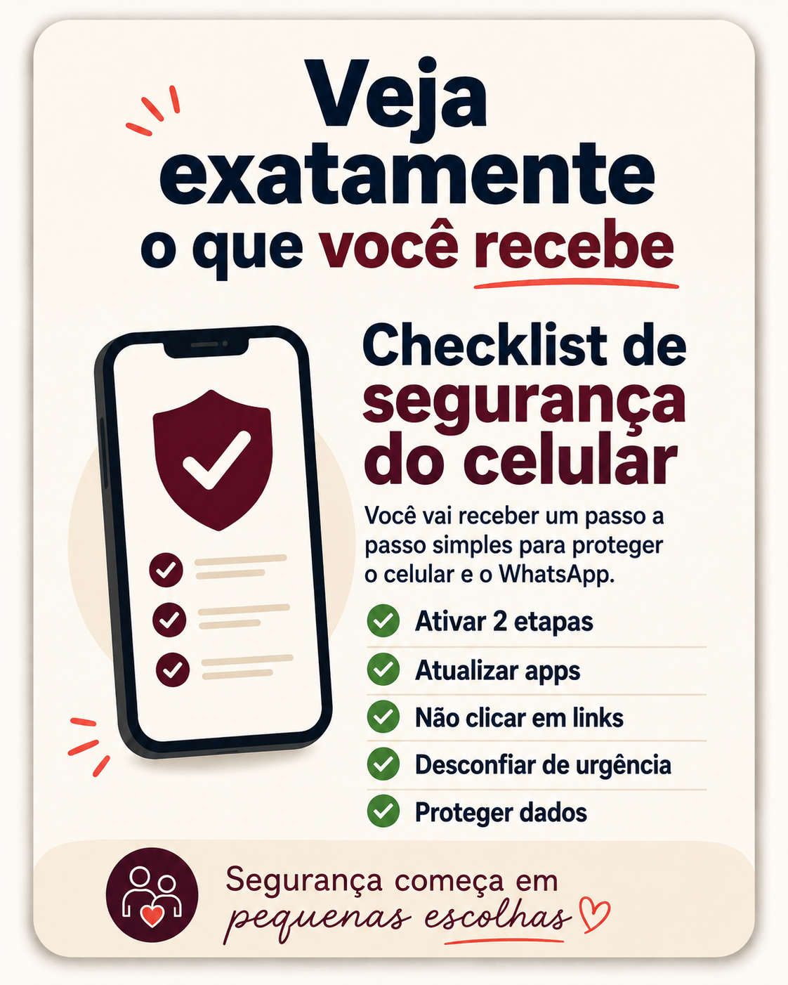 Checklist de segurança do celular