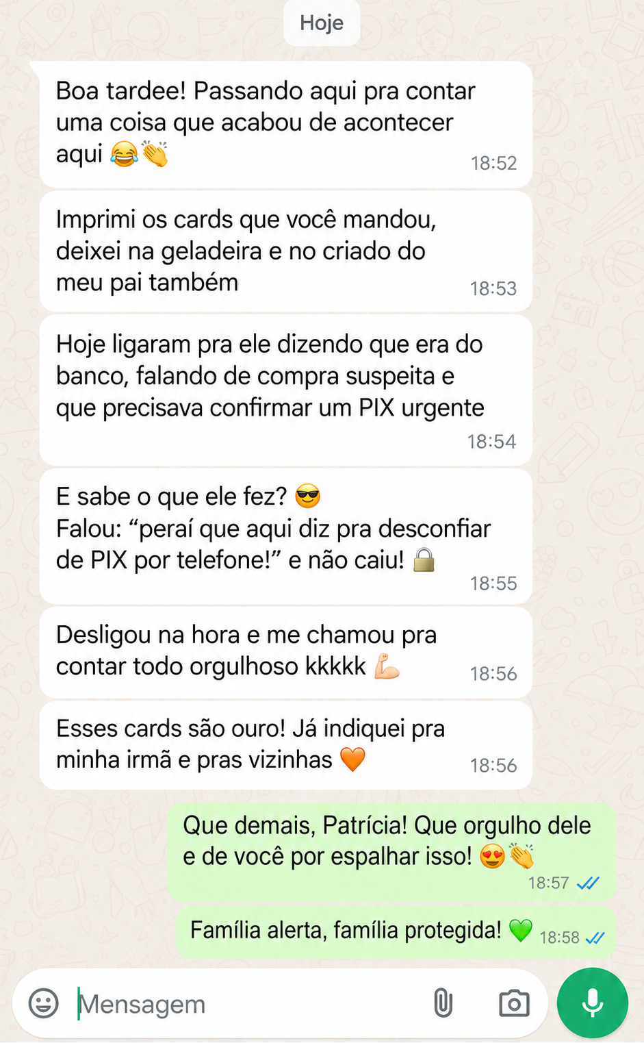 Prova social de cliente