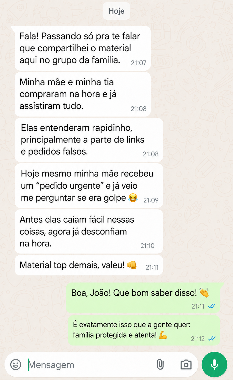 Prova social de cliente